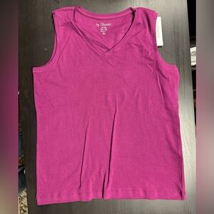 Nwt Women’s size 2 V-neck tank top by Chico’s in a purple plum color